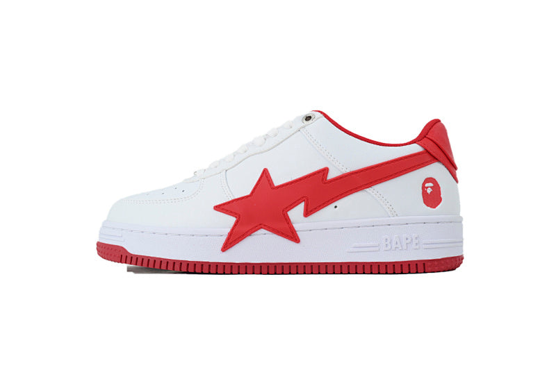 A Bathing Ape BAPE STA Low - Red And White Big Star
