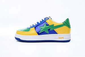 A Bathing Ape BAPE STA Low - Black Yellow Green Orchid — image 1