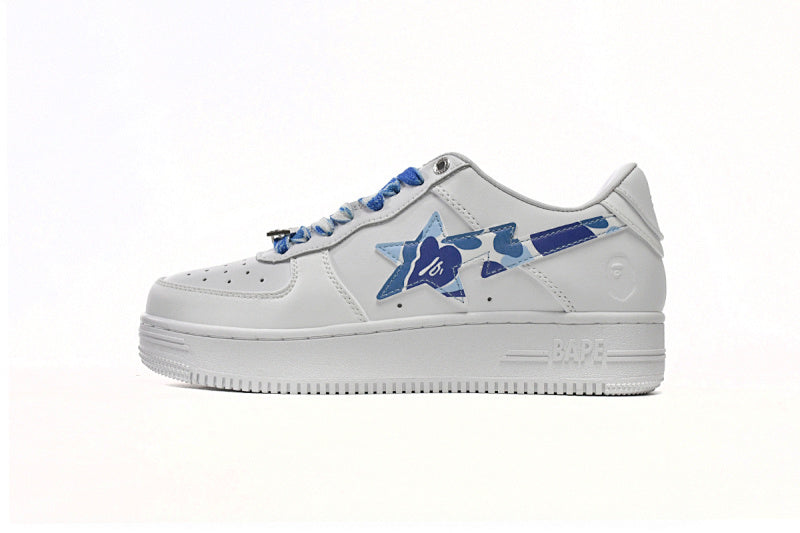 A Bathing Ape BAPE STA Low - White Blue Camouflage