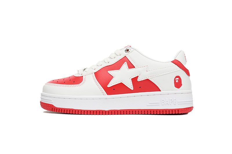 A Bathing Ape BAPE STA Low - Red And White