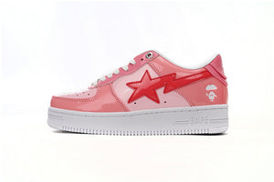 A Bathing Ape BAPE STA Low - Pink Paint Leather — image 1