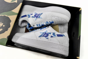 A Bathing Ape BAPE STA Low - White Blue Camouflage — image 2
