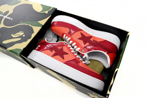 A Bathing Ape BAPE STA Low - White Dark Red Mirror Surface — image 2