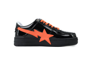 A Bathing Ape BAPE STA Low - Black Tangerine Red Big Star — image 2