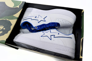 A Bathing Ape BAPE STA Low - White and Blue Border — image 2