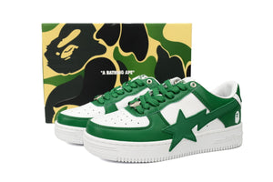 A Bathing Ape BAPE STA Low - White Green Star — image 3