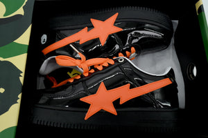 A Bathing Ape BAPE STA Low - Black Tangerine Red Big Star — image 3