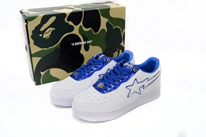 A Bathing Ape BAPE STA Low - White and Blue Border — image 3