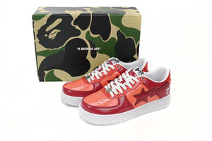 A Bathing Ape BAPE STA Low - White Dark Red Mirror Surface — image 3