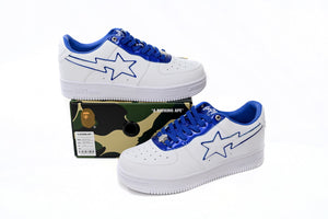 A Bathing Ape BAPE STA Low - White and Blue Border — image 4