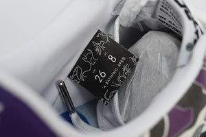 A Bathing Ape BAPE STA Low - White Purple Color Spray — image 8