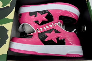 A Bathing Ape BAPE STA Low - Red Black Rose Red — image 8