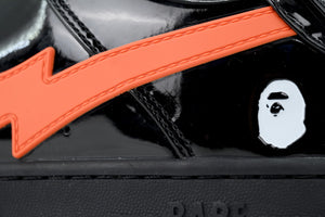 A Bathing Ape BAPE STA Low - Black Tangerine Red Big Star — image 8