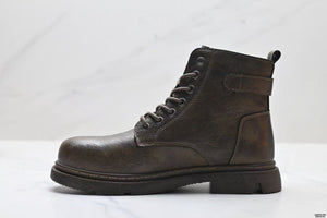 Waterproof Thin Leather Durable Height-Enhancing Comfortable Mid-Cut Outdoor Boots — image 3