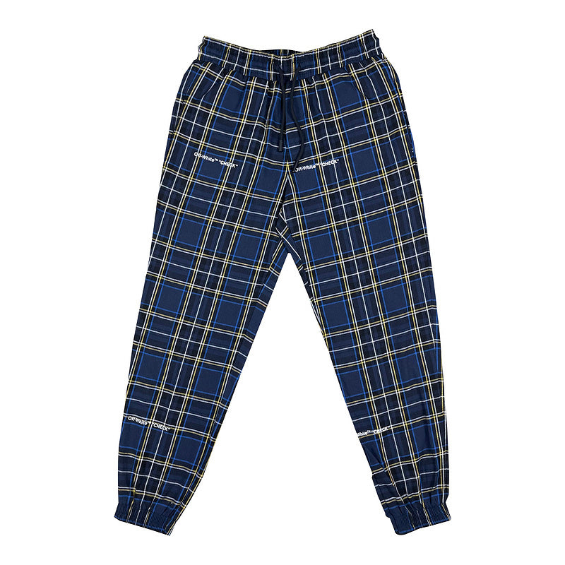 Blue Plaid Sweatpants Off White
