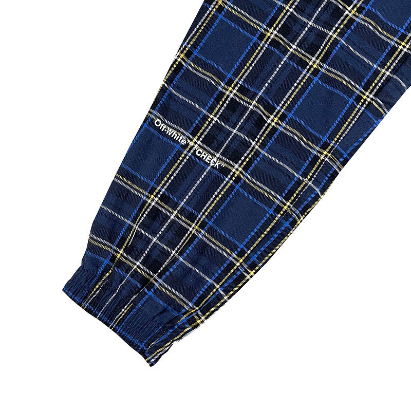 Blue Plaid Sweatpants Off White