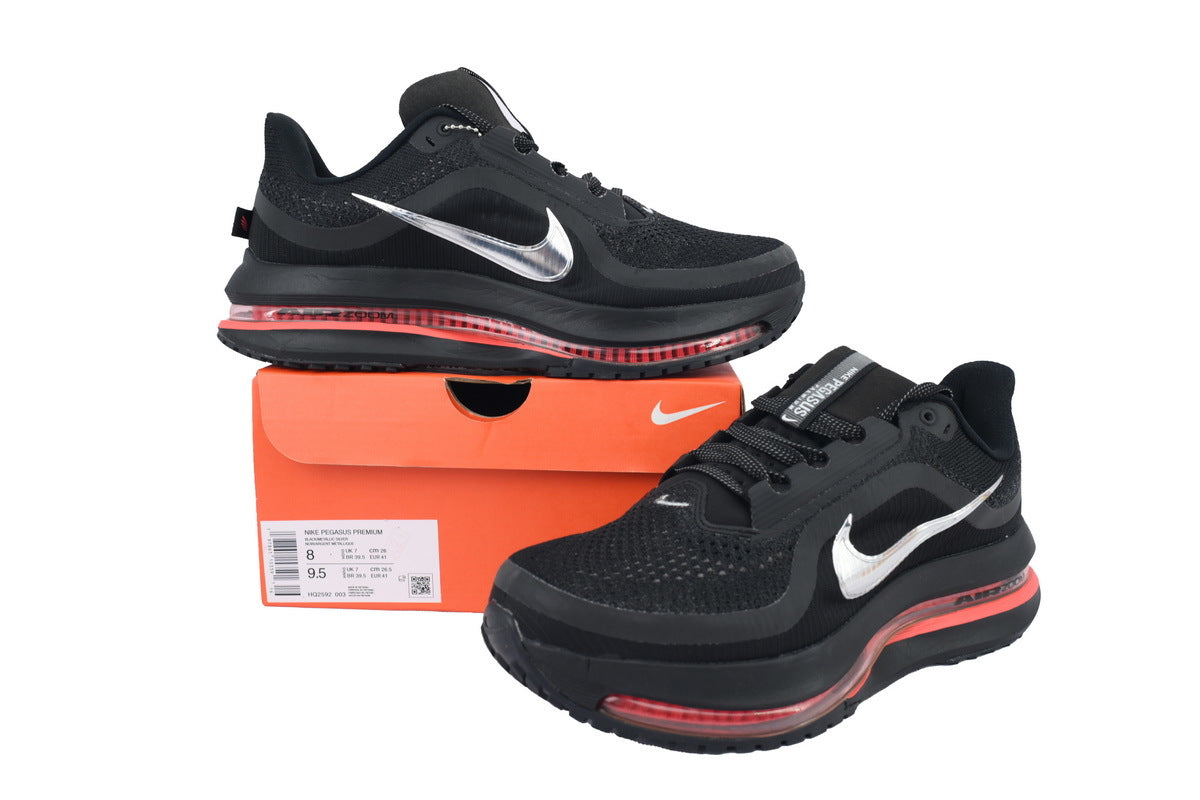 003 Air Zoom Pegasus Pegasus Premium 'Black Bright Crimson