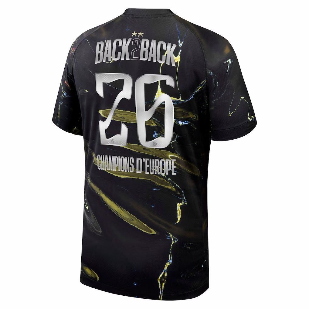 Maillot PSG Jordan Night Edition Stadium 25/26 - Flocage Champions of Europe - 2026