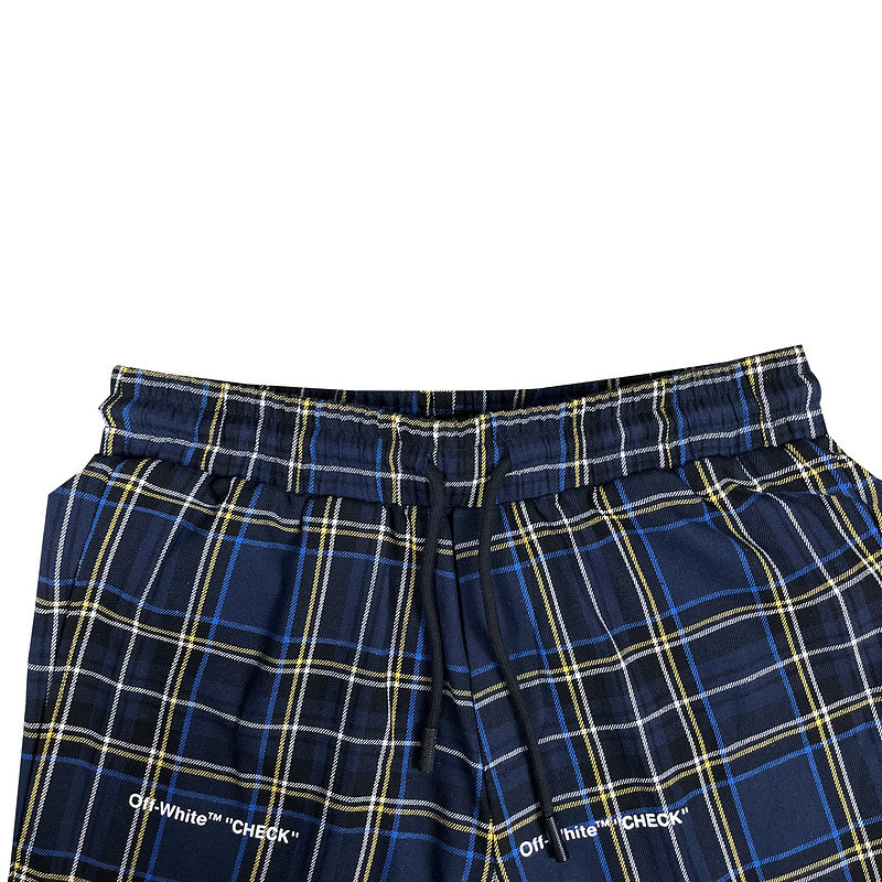 Blue Plaid Sweatpants Off White