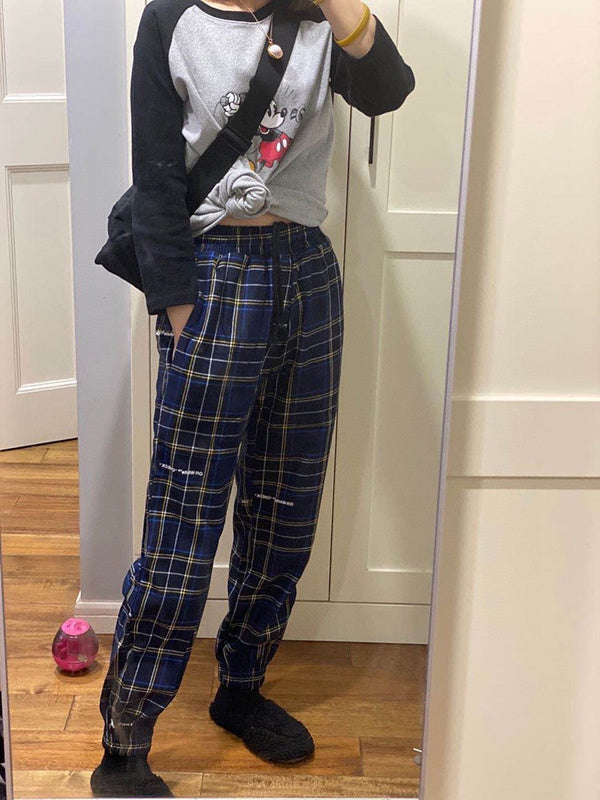 Blue Plaid Sweatpants Off White