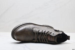 Waterproof Thin Leather Durable Height-Enhancing Comfortable Mid-Cut Outdoor Boots — image 4